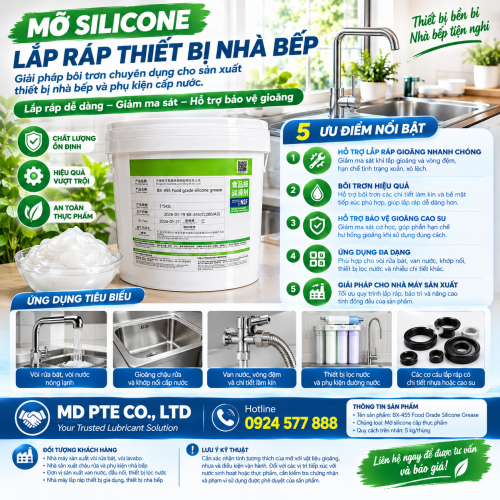 ???? MỠ SILICONE BX-455/C LẮP RÁP THIẾT BỊ NHÀ BẾP – GIẢI PHÁP BÔI TRƠN CHO THIẾT BỊ NHÀ BẾP HIỆN ĐẠI ???? MỠ SILICONE BX-455/C LẮP RÁP THIẾT BỊ NHÀ BẾP – GIẢI PHÁP BÔI TRƠN CHO THIẾT BỊ NHÀ BẾP HIỆN ĐẠI